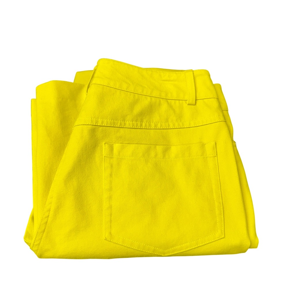J. McLaughlin‎ Pants Womens 2 (29x30 ACTUAL) Straight Leg Yellow Stretch Cotton